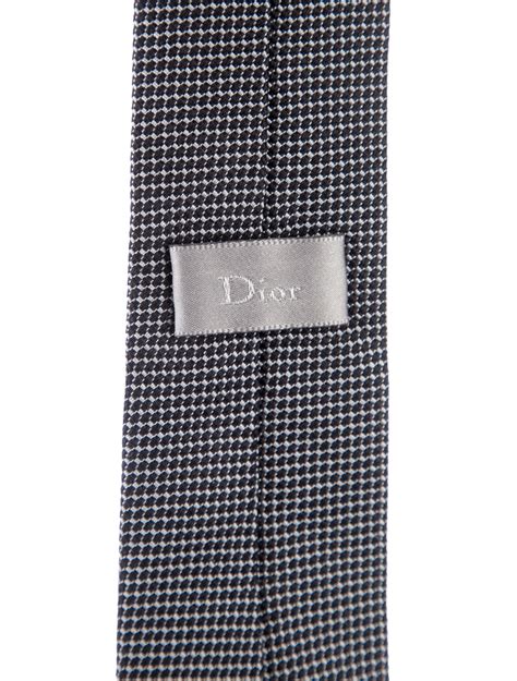 Silk tie Dior Homme Black in Silk 